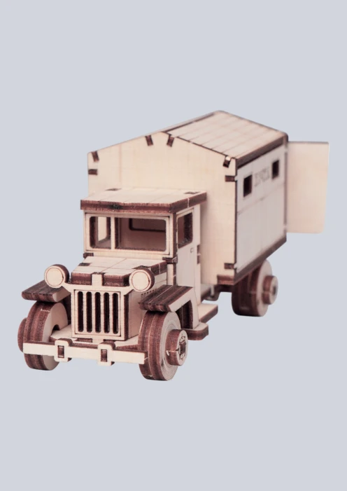 Купить игрушка-конструктор из дерева советский грузовик-почта «зис-5» 51 деталь в интернет-магазине ArmRus по выгодной цене. - изображение 3