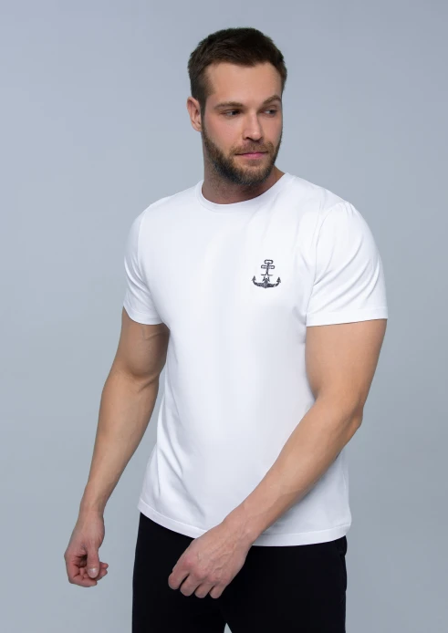 Купить футболка мужская «якорь» белая в интернет-магазине ArmRus по выгодной цене. - изображение 4