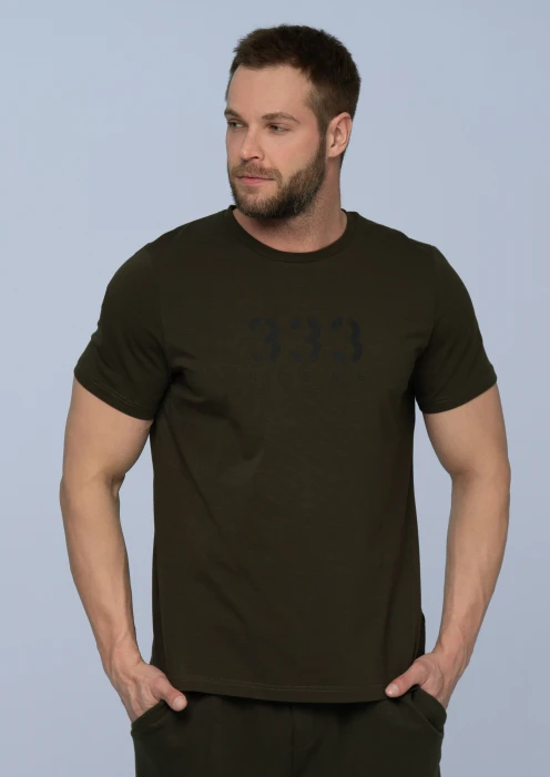 Купить футболка мужская «333 огонь» хаки в интернет-магазине ArmRus по выгодной цене. - изображение 1