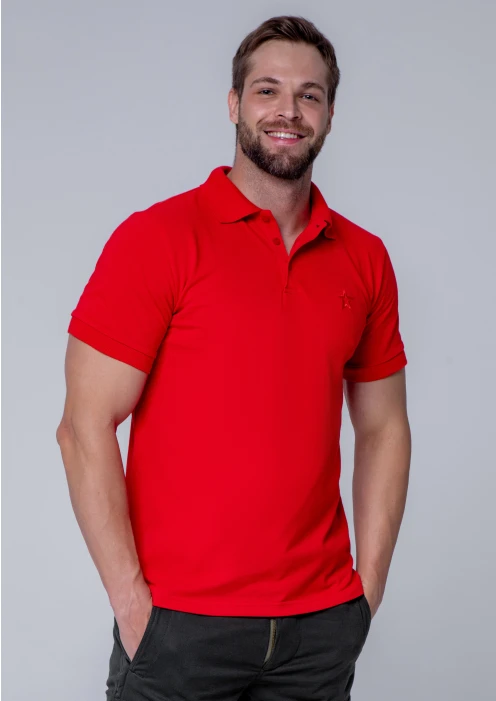 Купить футболка-поло пике мужская «звезда» красная в интернет-магазине ArmRus по выгодной цене. - изображение 3
