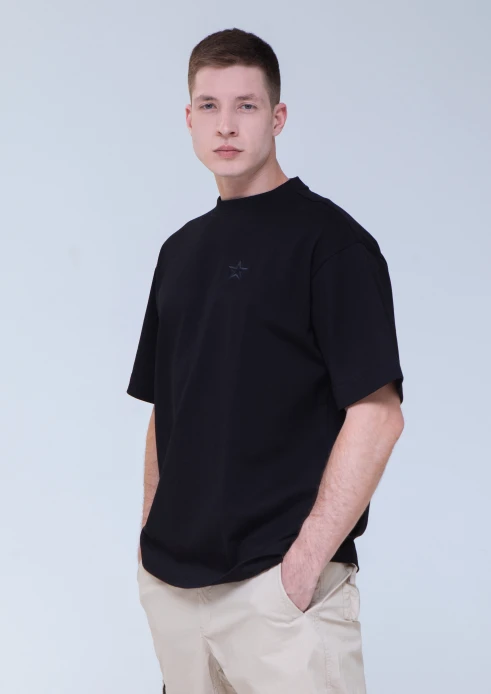 Купить футболка оверсайз мужская «звезда» черная в интернет-магазине ArmRus по выгодной цене. - изображение 3