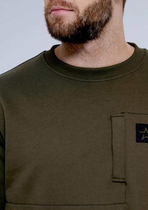 Купить тактический мужской свитшот «вс рф» хаки в интернет-магазине ArmRus по выгодной цене. - изображение 6