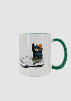 Кружка керамическая «Медведь на снегоходе» 320 мл: купить в интернет-магазине «Армия России
