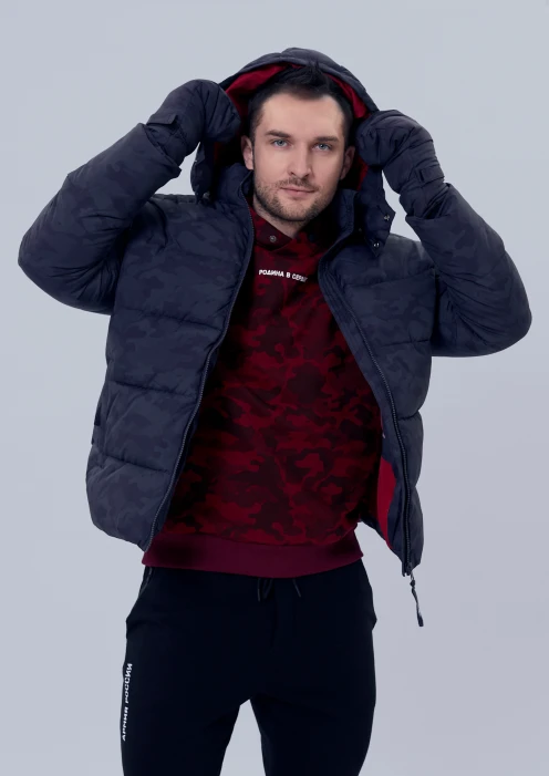 Купить куртка зимняя «родина в сердце» черный камуфляж в интернет-магазине ArmRus по выгодной цене. - изображение 1
