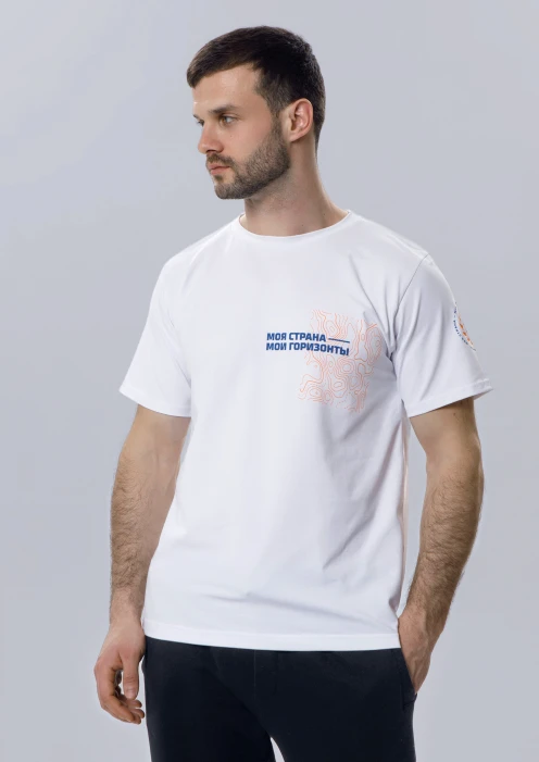 Купить футболка «моя страна - мои горизонты» белая в интернет-магазине ArmRus по выгодной цене. - изображение 3