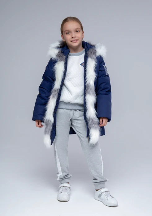 Купить куртка-парка утепленная для девочки «армия россии» синяя в интернет-магазине ArmRus по выгодной цене. - изображение 15