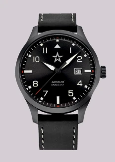 Часы «Армия России» кварцевые черные - черный