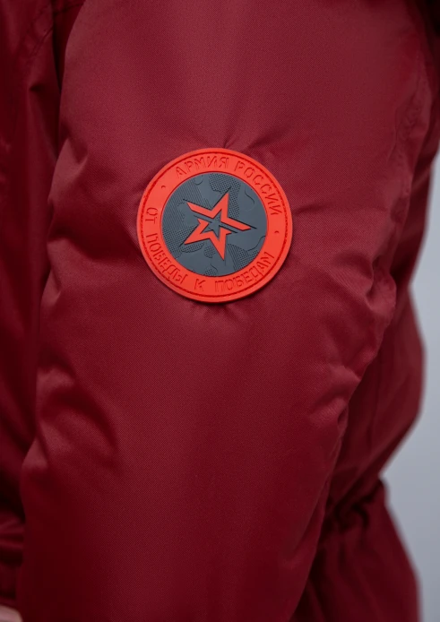 Купить куртка-парка утепленная детская «армия россии» брусничная в интернет-магазине ArmRus по выгодной цене. - изображение 6