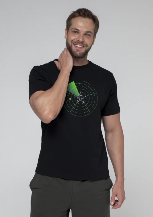 Купить футболка мужская «радар» черная в интернет-магазине ArmRus по выгодной цене. - изображение 1