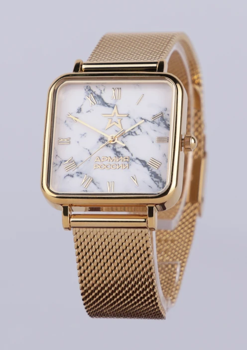 Купить часы женские «армия россии» кварцевые золотистые с мрамором в интернет-магазине ArmRus по выгодной цене. - изображение 1