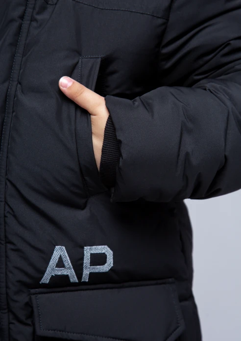 Купить куртка-парка утепленная детская «армия россии» черная в интернет-магазине ArmRus по выгодной цене. - изображение 14
