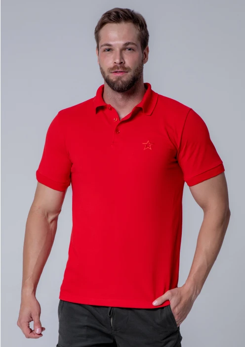 Купить футболка-поло пике мужская «звезда» красная в интернет-магазине ArmRus по выгодной цене. - изображение 4
