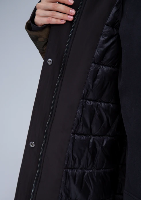 Купить куртка утепленная женская (натуральный мех енота) хаки камуфляж в Москве с доставкой по РФ - изображение 17