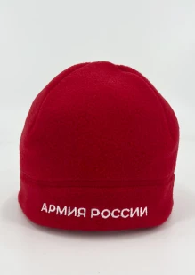 Шапка флисовая Армия России - красный