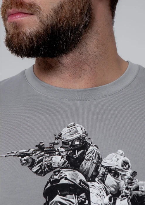 Купить футболка «ссо» 3 бойца серая в интернет-магазине ArmRus по выгодной цене. - изображение 5