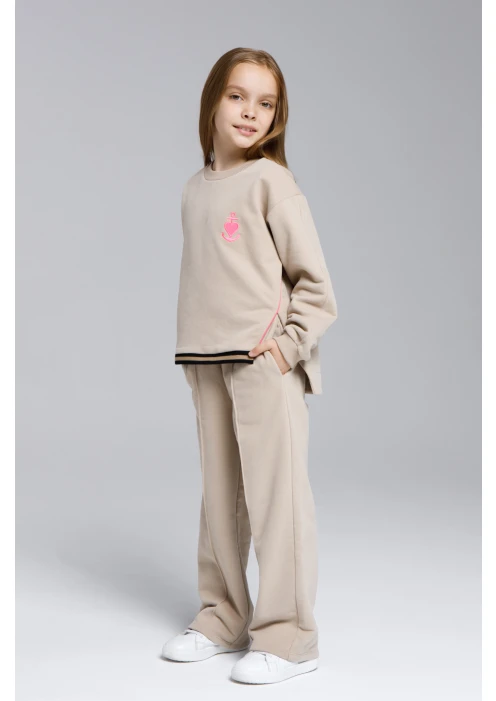 Купить костюм (свитшот + брюки) для девочек «якорь» латте в интернет-магазине ArmRus по выгодной цене. - изображение 32