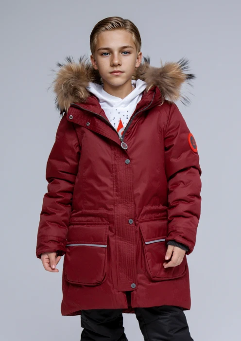 Купить куртка-парка утепленная детская «армия россии» брусничная в интернет-магазине ArmRus по выгодной цене. - изображение 2