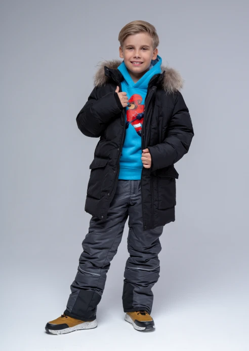 Купить куртка-парка утепленная детская «армия россии» черная в интернет-магазине ArmRus по выгодной цене. - изображение 4