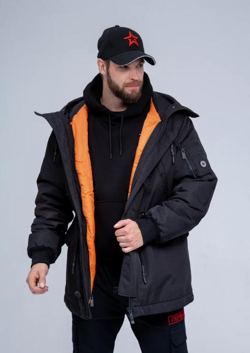 Купить куртка-парка «армия россии» трансформер черная в интернет-магазине ArmRus по выгодной цене. - изображение 11