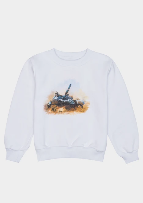 Купить свитшот детский «танковый биатлон» белый в интернет-магазине ArmRus по выгодной цене. - изображение 1