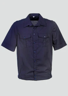 Рубашка повседневная с короткими рукавами, тип Б, синего цвета : купить в интернет-магазине «Армия России