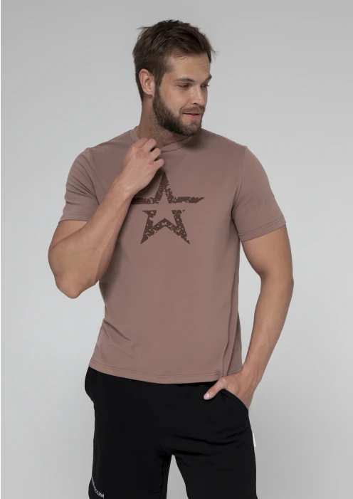 Купить футболка мужская «звезда» бежевая в интернет-магазине ArmRus по выгодной цене. - изображение 4