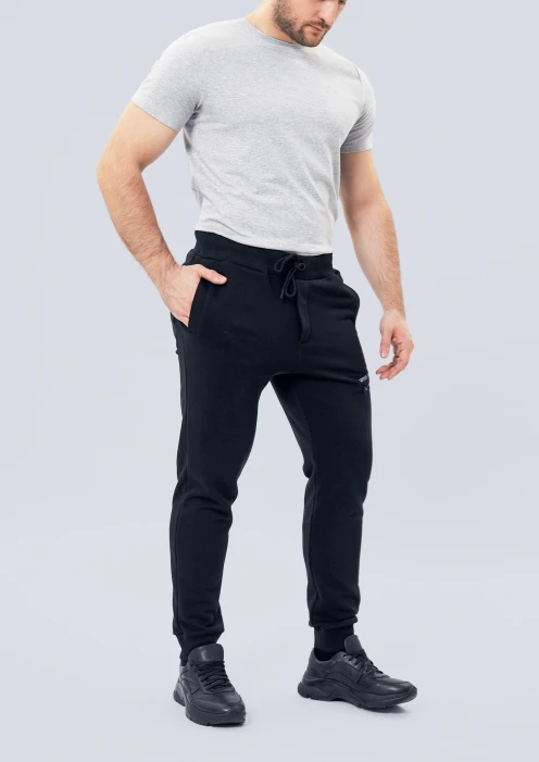 Купить брюки трикотажные «армия россии» черные с карманом карго в интернет-магазине ArmRus по выгодной цене. - изображение 1