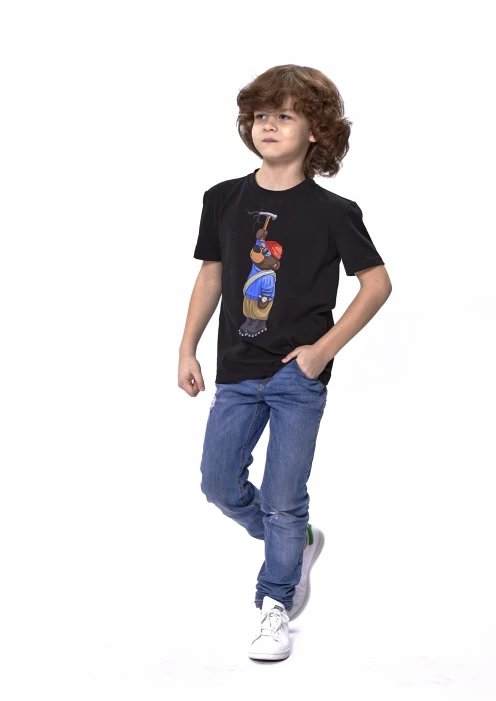 Купить футболка детская «медведь-скалолаз» черная в интернет-магазине ArmRus по выгодной цене. - изображение 8