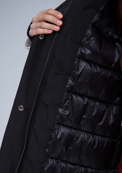 Купить куртка утепленная женская (натуральный мех енота) белая в Москве с доставкой по РФ - изображение 13