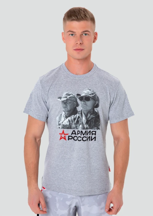 Купить футболка «две персоны. армия россии» серая  в интернет-магазине ArmRus по выгодной цене. - изображение 1
