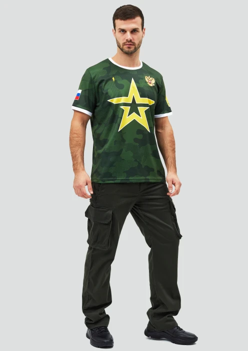 Купить футболка спортивная «первый» зеленый камуфляж в интернет-магазине ArmRus по выгодной цене. - изображение 11