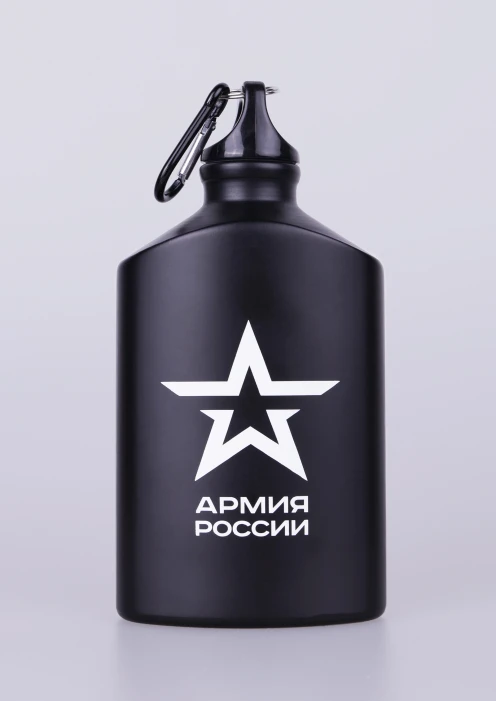 Купить бутылка металлическая для воды «армия россии» 500мл черная в интернет-магазине ArmRus по выгодной цене. - изображение 1