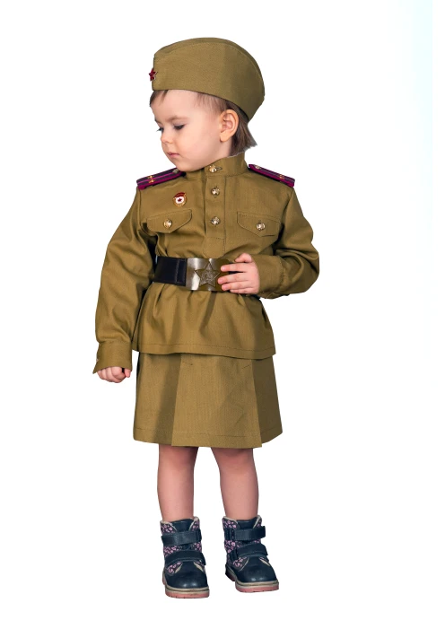 Комплект пехотной военной формы ВОВ на девочку - изображение 3