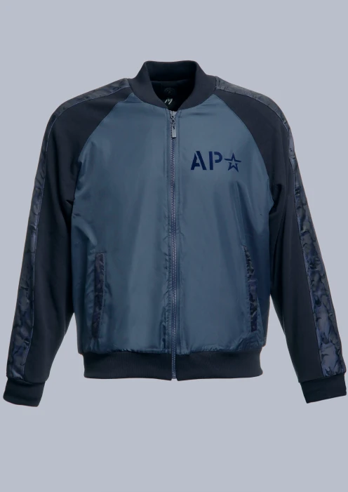 Купить куртка-бомбер мужская «ар» темно-синяя в интернет-магазине ArmRus по выгодной цене. - изображение 1