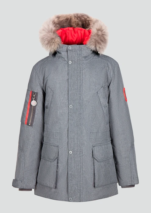 Купить куртка-парка утепленная детская «армия россии» серая в интернет-магазине ArmRus по выгодной цене. - изображение 1
