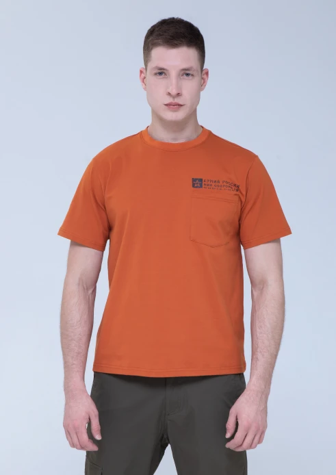 Купить футболка мужская «штамп» терракот в интернет-магазине ArmRus по выгодной цене. - изображение 1