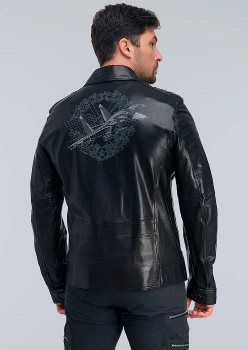 Купить куртка пилот кожаная «вкс» черная в интернет-магазине ArmRus по выгодной цене. - изображение 2