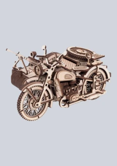 Игрушка-конструктор из дерева мотоцикл с коляской «Армия России» 288 деталей: купить в интернет-магазине «Армия России