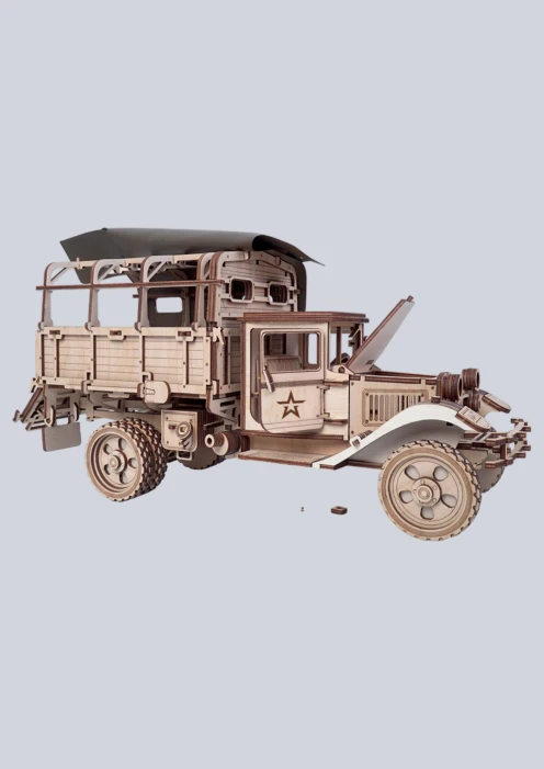 Купить игрушка-конструктор из дерева советский грузовик-тент «полуторка» 261 деталь в интернет-магазине ArmRus по выгодной цене. - изображение 3