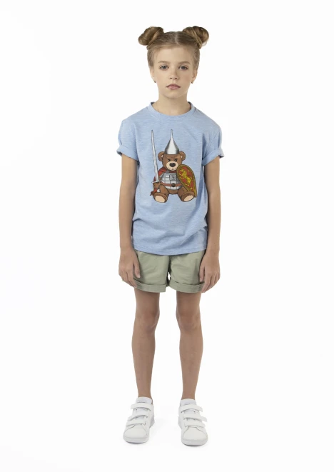 Купить футболка детская «вежливые мишки» голубая в интернет-магазине ArmRus по выгодной цене. - изображение 6