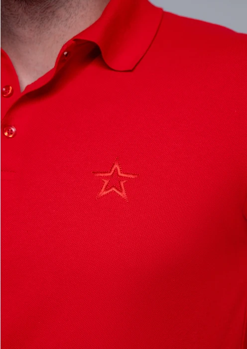 Купить футболка-поло пике мужская «звезда» красная в интернет-магазине ArmRus по выгодной цене. - изображение 6