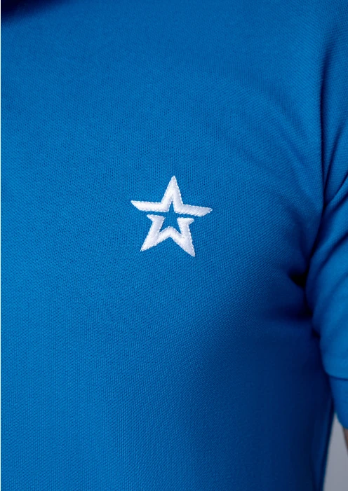 Купить футболка-поло пике мужская «звезда» голубая в интернет-магазине ArmRus по выгодной цене. - изображение 7