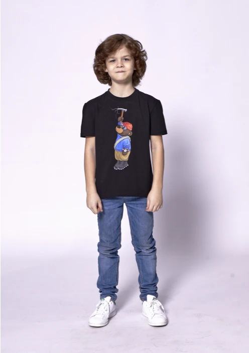 Купить футболка детская «медведь-скалолаз» черная в интернет-магазине ArmRus по выгодной цене. - изображение 7
