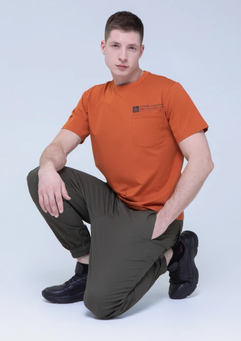 Купить футболка мужская «штамп» терракот в интернет-магазине ArmRus по выгодной цене. - изображение 11