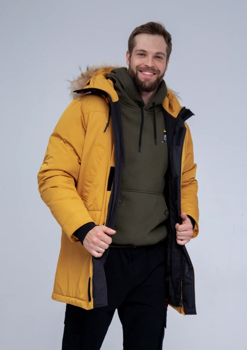 Купить куртка-парка утепленная мужская «армия россии» желтая в интернет-магазине ArmRus по выгодной цене. - изображение 4
