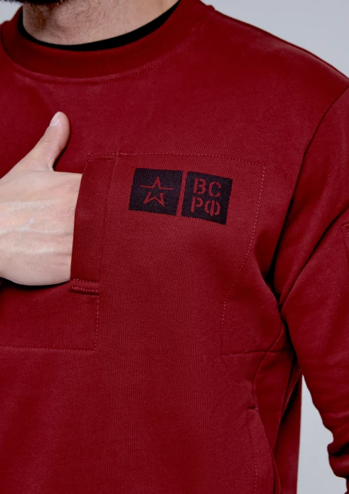 Купить тактический мужской свитшот «вс рф» бордовый в интернет-магазине ArmRus по выгодной цене. - изображение 7