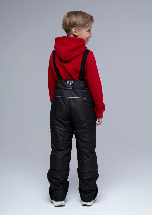 Купить  брюки утепленные детские «от победы к победам» черные в интернет-магазине ArmRus по выгодной цене. - изображение 3