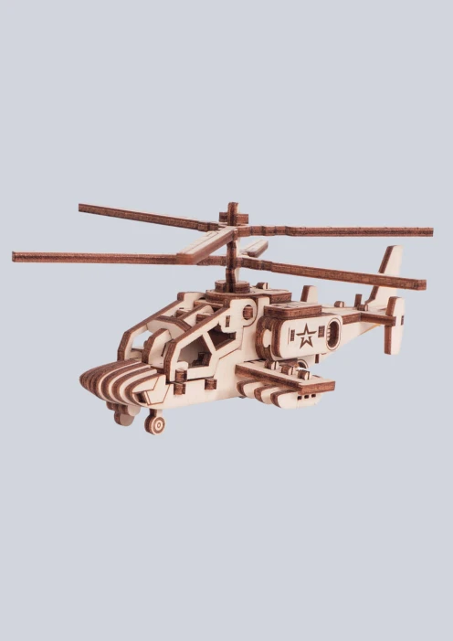Купить игрушка-конструктор из дерева вертолет армейский «армия россии» 41 деталь в интернет-магазине ArmRus по выгодной цене. - изображение 1