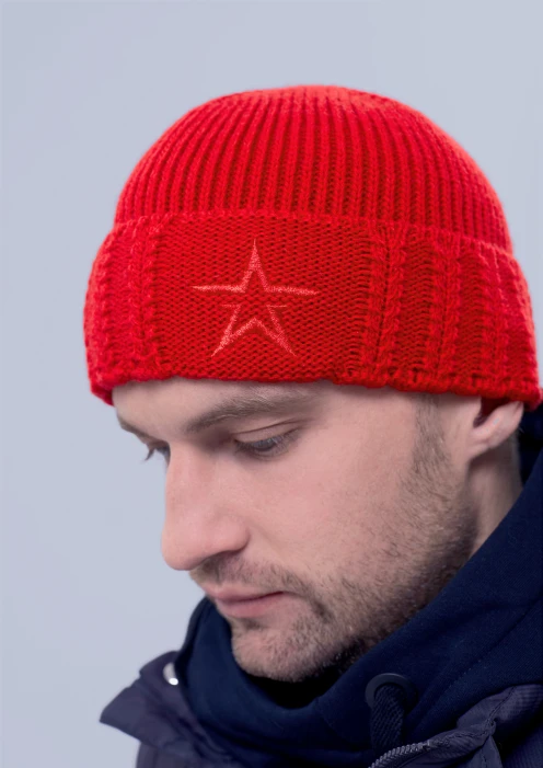 Купить шапка вязаная звезда в интернет-магазине ArmRus по выгодной цене. - изображение 1