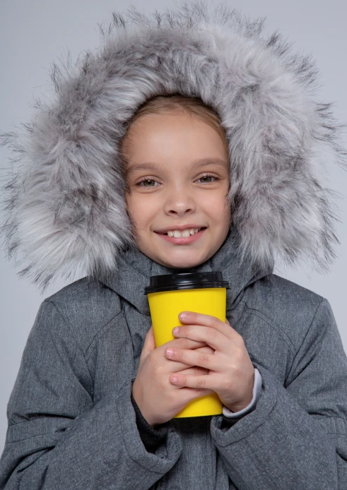 Купить куртка-парка утепленная детская «вежливые мишки» серая в интернет-магазине ArmRus по выгодной цене. - изображение 4